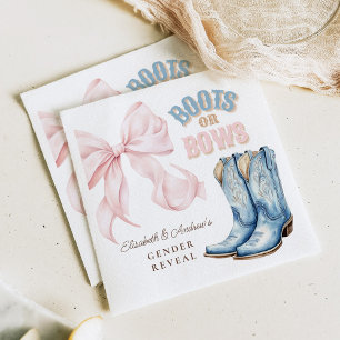 Boots eller Bows Gender Reveal Pappersservett