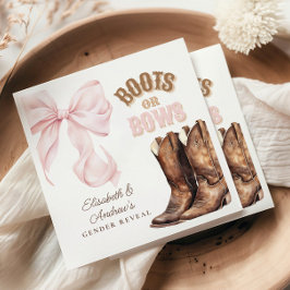 Boots eller Bows Gender Reveal Pappersservett