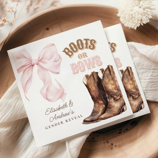 Boots eller Bows Gender Reveal Pappersservett (Skapare uppladdad)