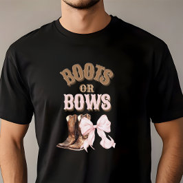 Boots eller Bows Gender Reveal T Shirt
