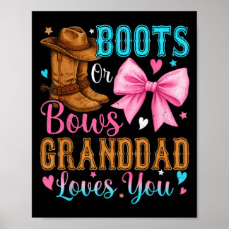 Boots eller Bows Granddad Kärlek You Gender Reveal Poster
