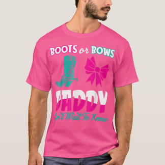 Boots eller Bows Gravid Gender Reveal T Shirt