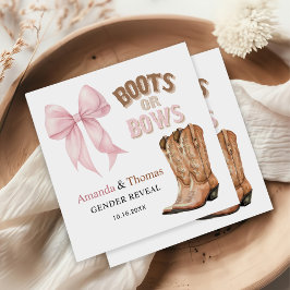 Boots eller Bows Western Gender Reveal Pappersservett