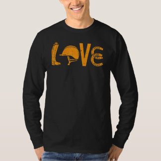 Boots Helmet Horseshoe Kärlek Riding Horse Equestr T Shirt