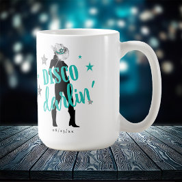 Boots 'n Bling Disco Darlin' Teal ID925  Kaffemugg