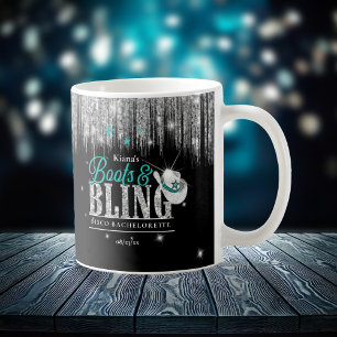 Boots 'n Bling Disco Sängkammare Teal ID925  Kaffemugg