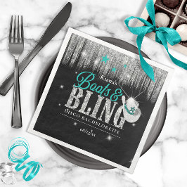 Boots 'n Bling Disco Sängvätning Teal ID925 Pappersservett