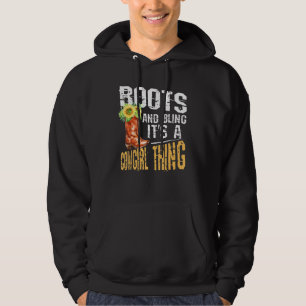 Boots och Bling Det är en Cowgirl Sak Rodeo Hat Hoodie