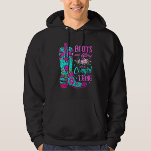 Boots och Bling Det är en Cowgirl Sak Rodeo Hat Ro Hoodie