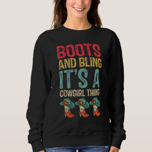 Boots och Bling Det är en Cowgirl Sak Rodeo Hat Ro T Shirt