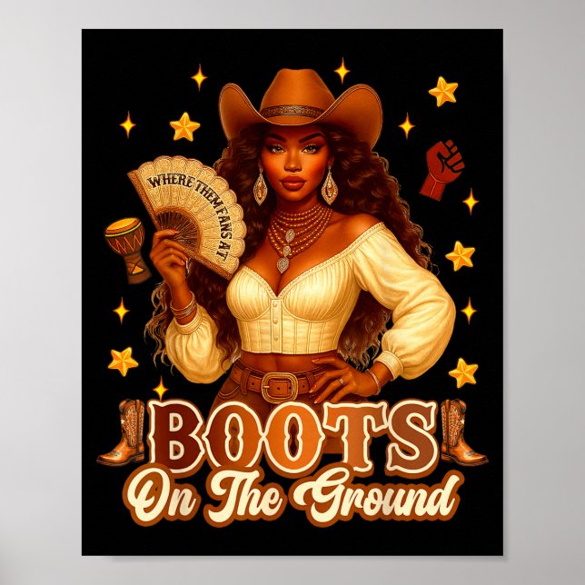 Boots On The Ground Black History Cowgirl Where Th Poster (Framsidan)