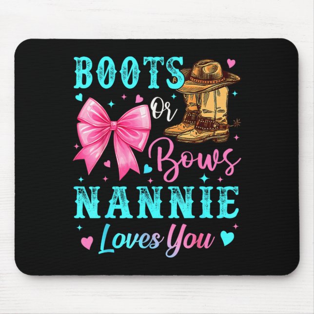 Boots Or Bows Nannie Loves You Gender Reveal Famil Musmatta (Framsidan)