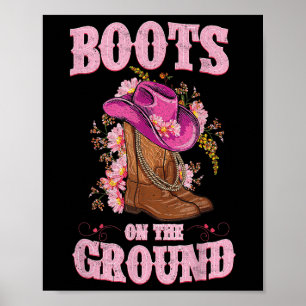 Boots på marken Boot Cowboy Western Cowgirl Li Poster