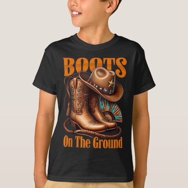 Boots på marken Boot Cowboy Western Cowgirl Li T Shirt (Framsida)