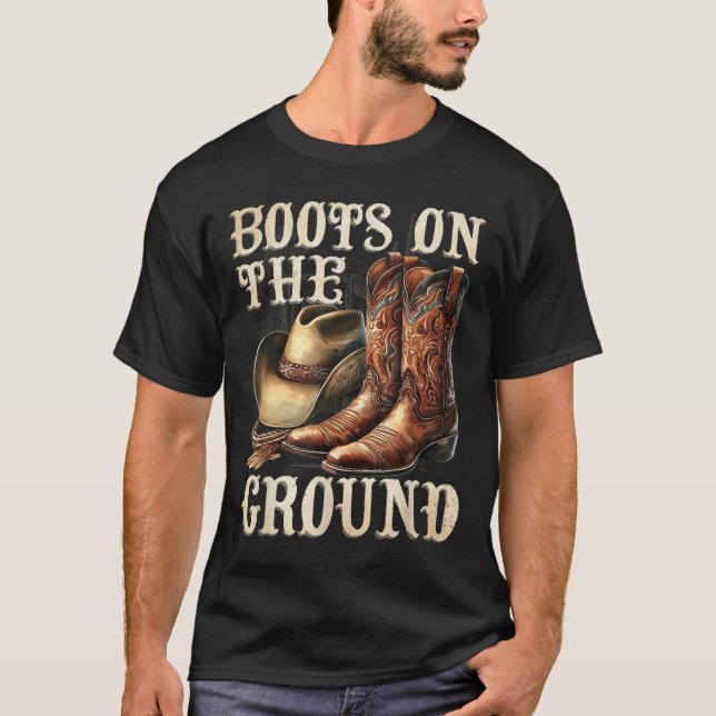 Boots på marken Boot Cowboy Western Cowgirl Li T Shirt (Framsida)
