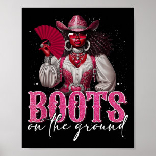 Boots på marken Junetteonde Black Cowgirl Weste Poster