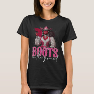 Boots på marken Junetteonde Black Cowgirl Weste T Shirt