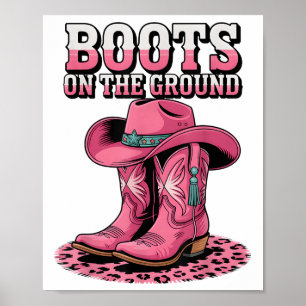 Boots på marken Land Cowboys Westerna Cowgirl Poster