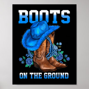 Boots på marken Land Western Cowboycowgirl Poster