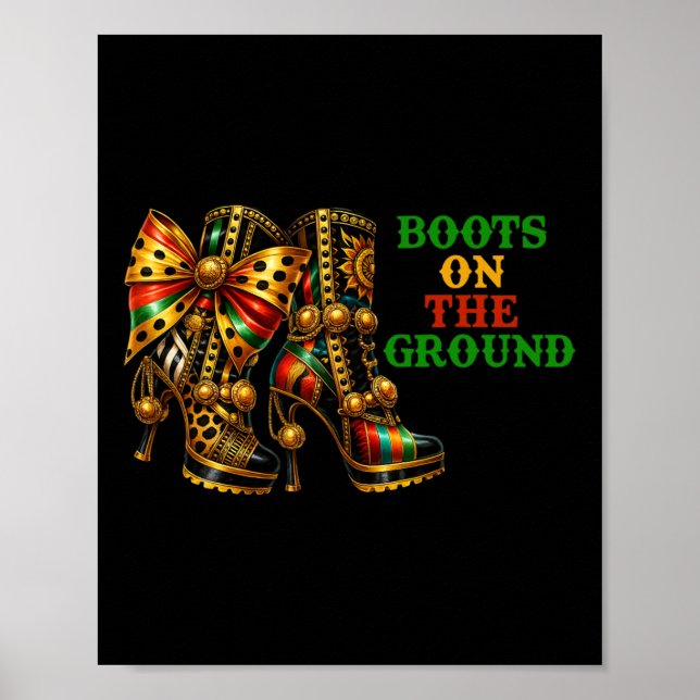 Boots på marken, Westerna CowboyBoots Juneteent Poster (Framsidan)