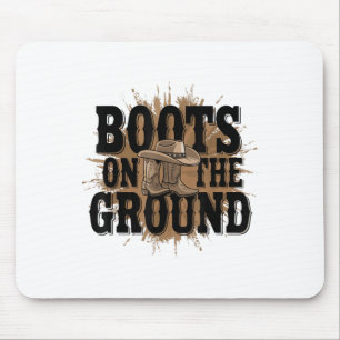 Boots på marken Westerna Cowboyen Rodeo Land Musmatta