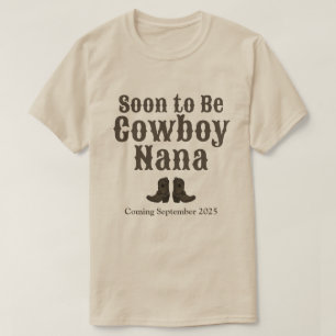 Boots snart till Cowboy Grandma Baby meddelande T Shirt