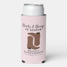 Boots & Sprit Austin Texas Bachelorette Can Cooler
