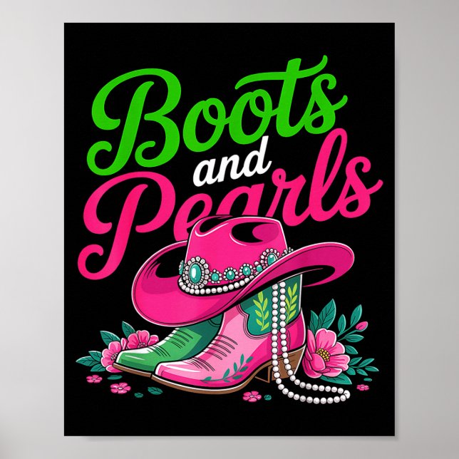 Boots To The Ground Nk Cowgirl  Poster (Framsidan)