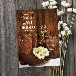 Boots Vita Prästkragar Sista Rodeon Systerfest Inbjudningar