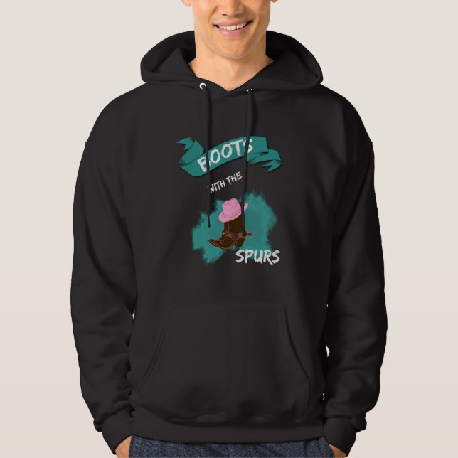 Boots with the Spurs Farmer Hip Hop Cowgirl Boots Hoodie (Framsida)