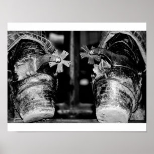 Bootsporter, en svartvit utskrift poster