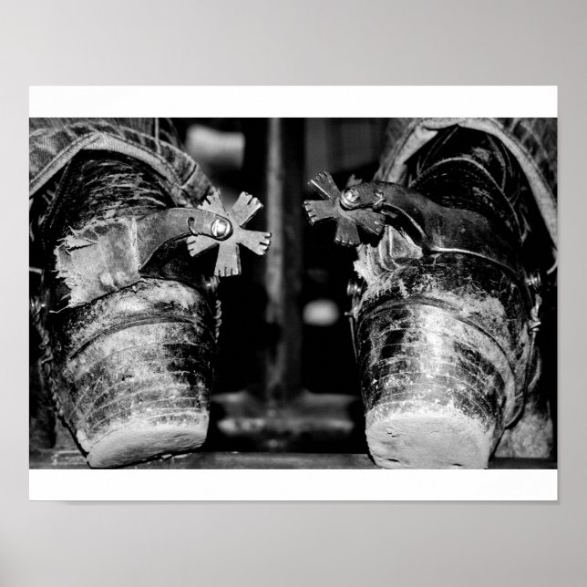 Bootsporter, en svartvit utskrift poster (Framsidan)