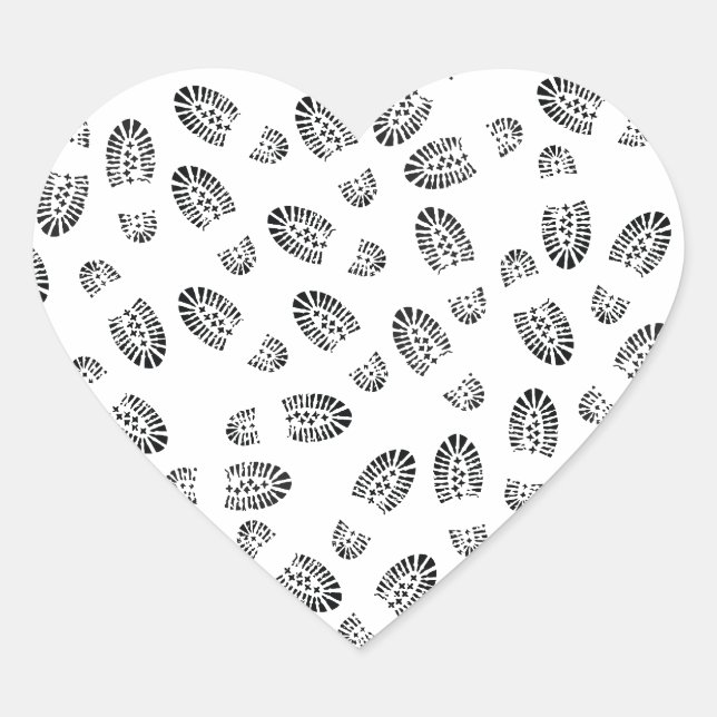 bootstomhjärta hjärtformat klistermärke (Framsida)