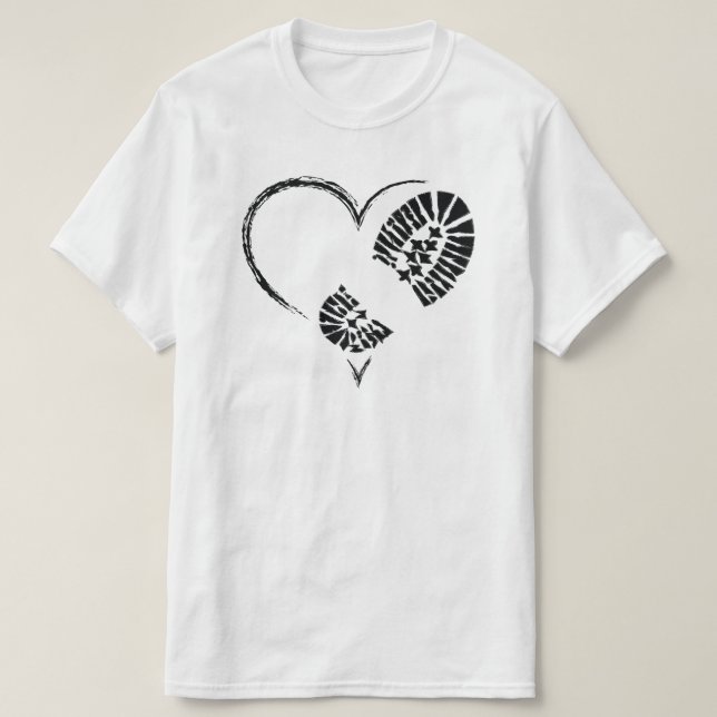 bootstomhjärta t shirt (Design framsida)