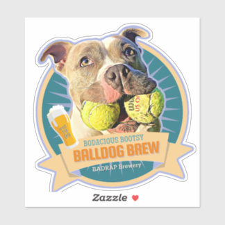 Bootsy Balldog Beer Label Sticker Klistermärken