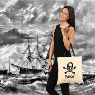 Booty Bag för Pirat Skull och Crossbone Tygkasse