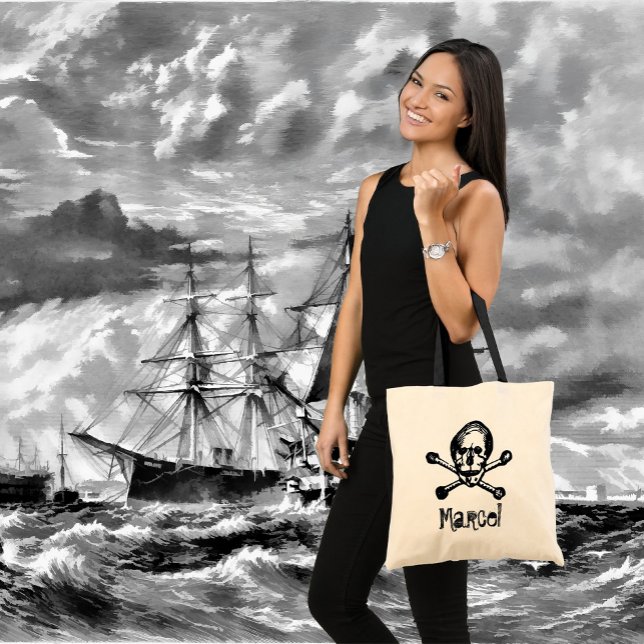 Booty Bag för Pirat Skull och Crossbone Tygkasse (Skapare uppladdad)