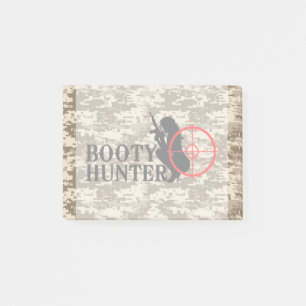 Booty Hunter på Desert Camo Post-it Block