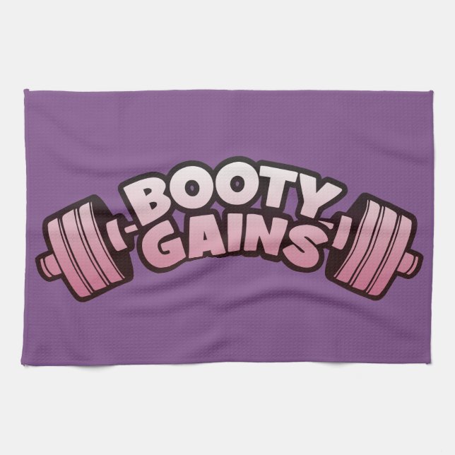 Booty - Motivering för kvinnors Novelty Kökshandduk (Horisontell)