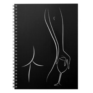 Booty och vin - B&W Anteckningsbok