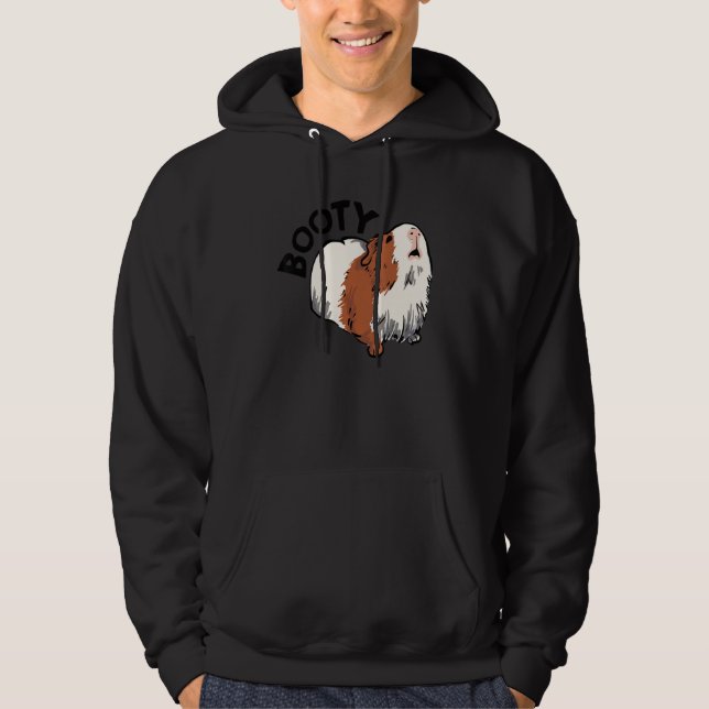 Booty Pig Graphic Guinea Pig Owner Pet Cavy Animal Hoodie (Framsida)