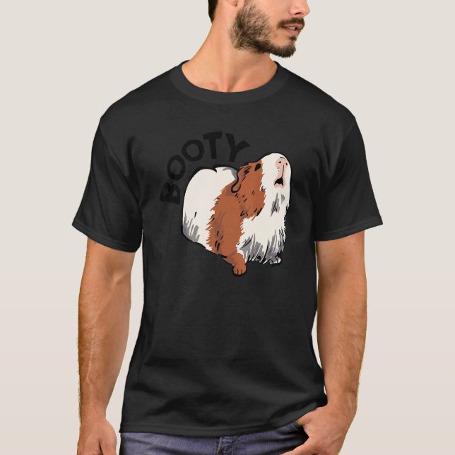 Booty Pig Graphic Guinea Pig Owner Pet Cavy Animal T Shirt (Framsida)