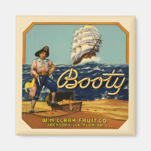 Booty Vintage Citrus-etikett Magnet