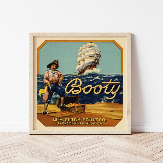 Booty | Vintage Citrus-etikett Poster (Skapare uppladdad)