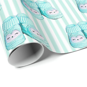 Bootyer för spädbarn i Uggla Blue Baby, babykläder Presentpapper