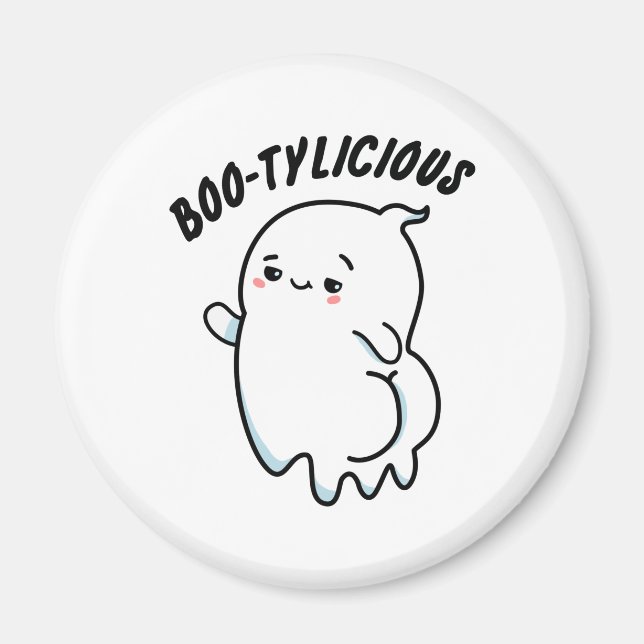 Bootylicious Funny Ghost Pun Magnet (Framsidan)