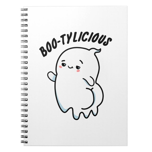 Bootylicious Funny Halloween Dancing Ghost Pun Anteckningsbok (Framsidan)