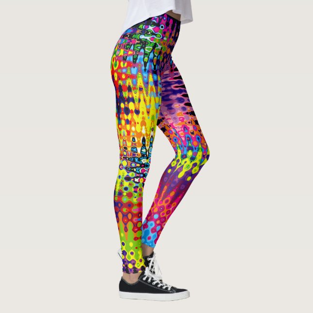 Bootyliscid Liquid Rainbow Jamaica Rave Leggings (Höger)