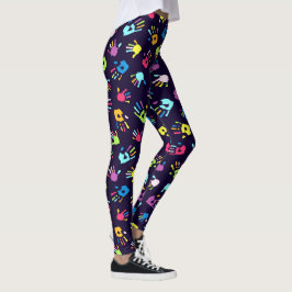 Bootyliskisk flytande Rave-handfärg Party Leggings