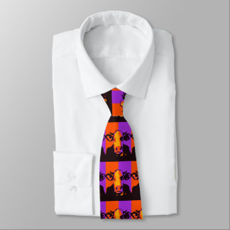 BOOvine Halloween Pop Art Cow Neck Tie Slips